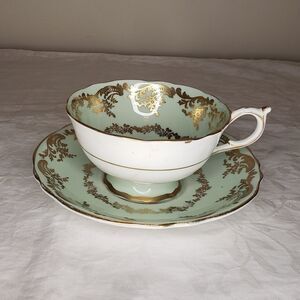 Paragon 50s Mint Green Teacup Saucer